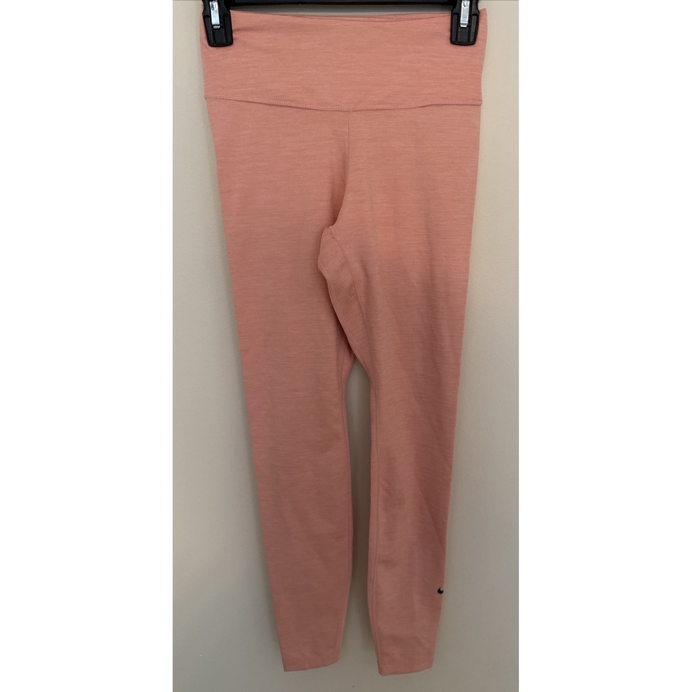 Nike Dri-Fit Women's Orange Peach Workout Gym Cropped Leggings Size XS Running